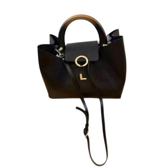 NWT CLAUDIA Firenze Isabela Nero Women’s Black Tote Style Handbag - Picture 4 of 8